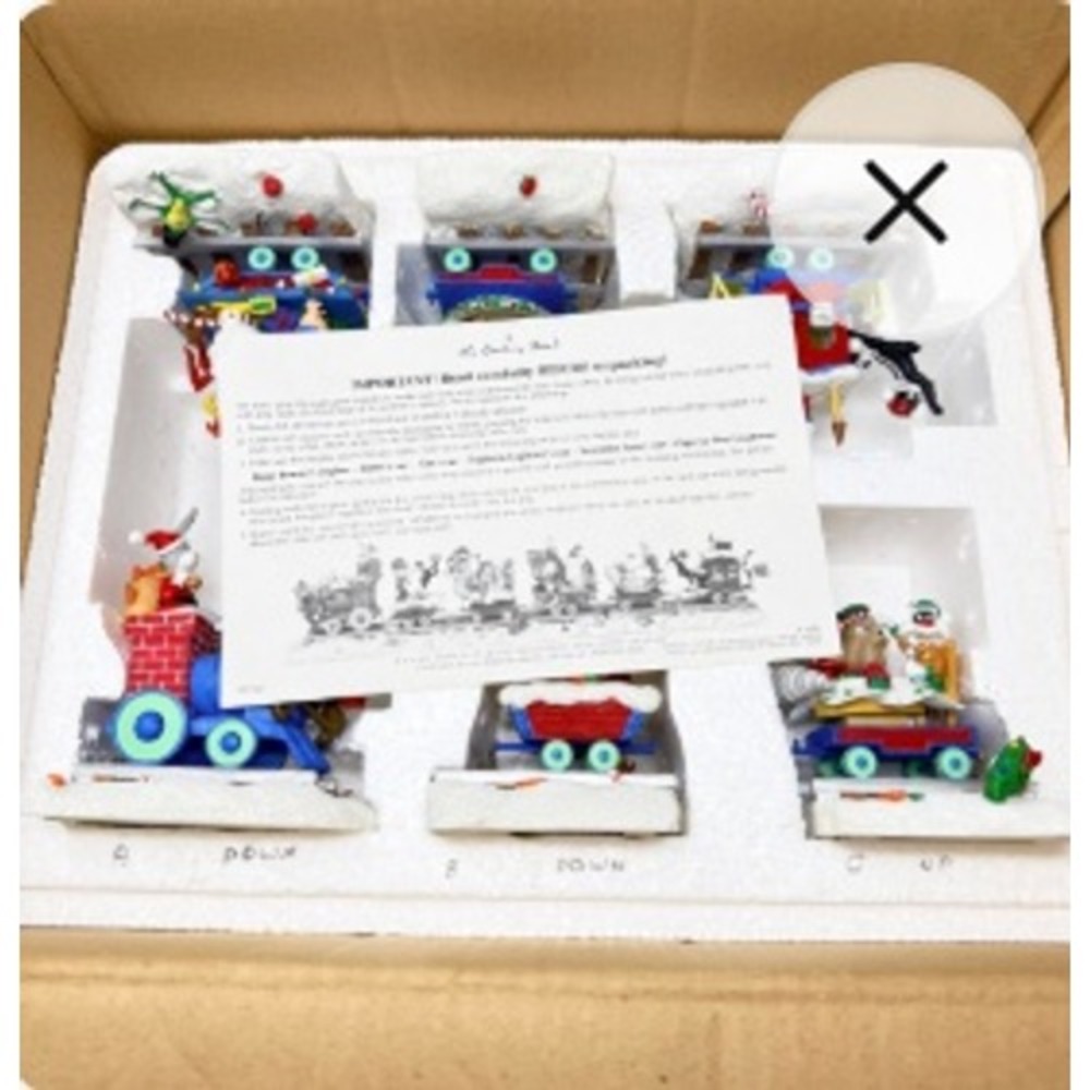 Looney Tunes Train Set Vintage Danbury Christmas Express Boxed - Picture 6 of 6
